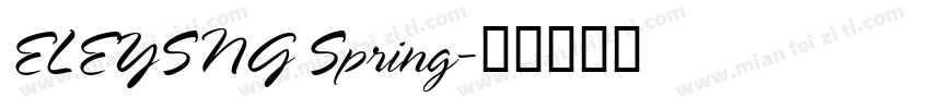 ELEYSNG Spring字体转换